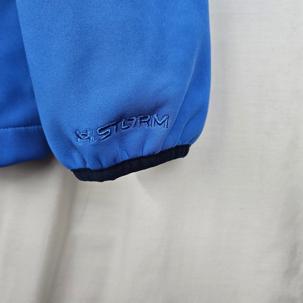 Under Armour Storm ColdGear Boys Full Zip Hooded Jacket Blue Orange YXL - Picture 4 of 7